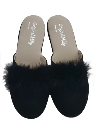 CIABATTA DA CAMERA MILLY - 9000 NERO