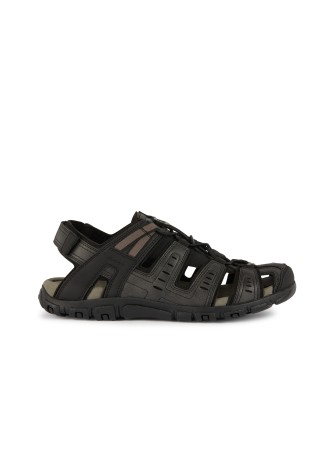 Sandalo Geox Strada Black | Tentazione Calzature