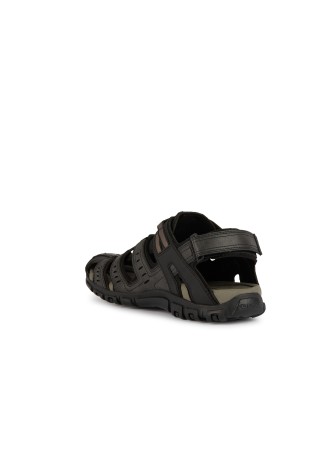 Sandalo Geox Strada Black | Tentazione Calzature