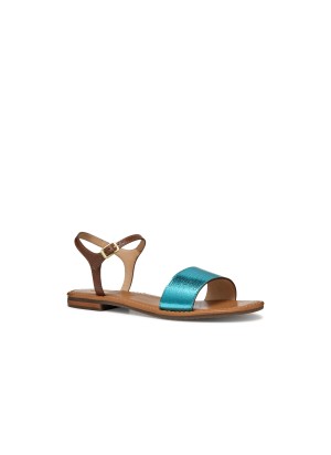 Sandalo Geox Sozy Azure/Camel | Tentazione Calzature