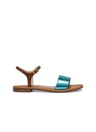 Sandalo Geox Sozy Azure/Camel | Tentazione Calzature