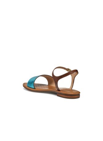 Sandalo Geox Sozy Azure/Camel | Tentazione Calzature