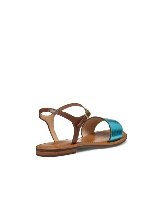 Sandalo Geox Sozy Azure/Camel | Tentazione Calzature