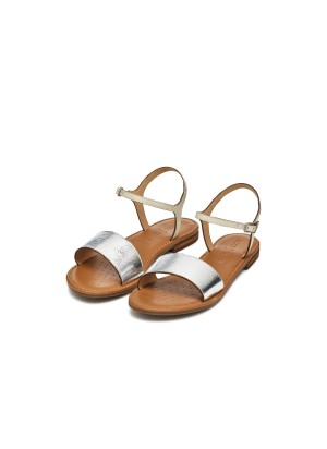 Sandalo Geox Sozy Silver/Papyrus | Tentazione Calzature