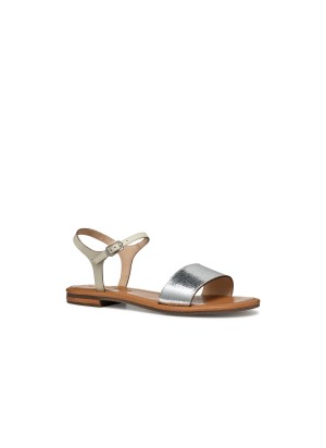 Sandalo Geox Sozy Silver/Papyrus | Tentazione Calzature