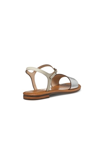 Sandalo Geox Sozy Silver/Papyrus | Tentazione Calzature