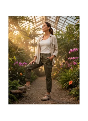 Scarpa casual Allrounder Niro Mesh Tabacco - Scarpe donna con plantare estraibile e chiusura a strappo per plantari