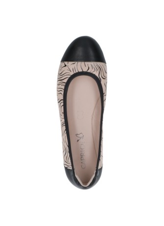 Ballerina Caprice 22101 Black Comb Leather