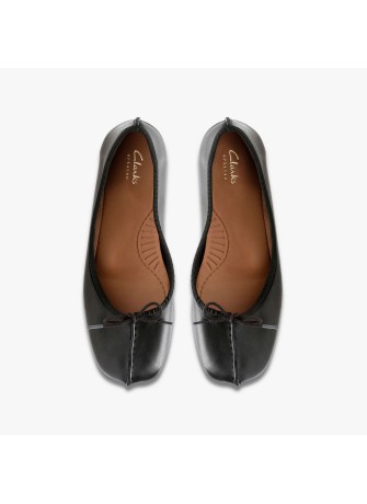 Ballerina Clarks Freckle Ice Black Leather