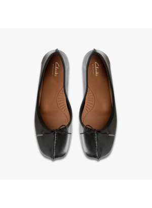 Ballerina Clarks Freckle Ice Black Leather