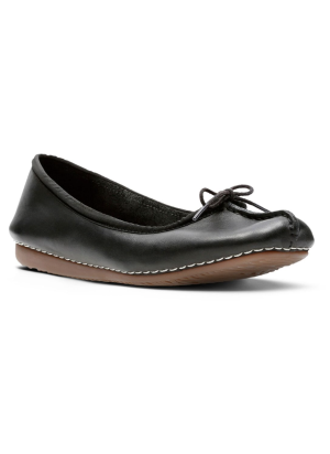 Ballerina Clarks Freckle Ice Black Leather