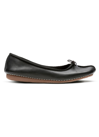 Ballerina Clarks Freckle Ice Black Leather