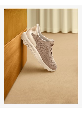 Sneakers Geox SPHERICA PLUS A - LT TAUPE/LT GOLD | Tentazione Calzature