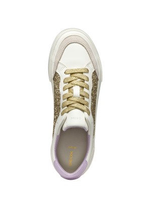 Sneakers Geox Emmeleny B Optic White/Lt Gold | Tentazione Calzature