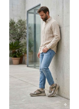 Sneaker Uomo IGI&CO 1120000 Peltro/Mil